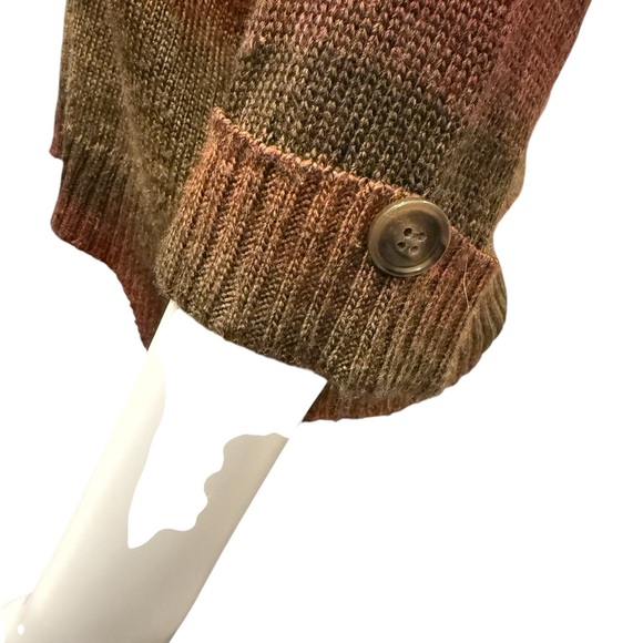 Ruby Rd. Off-Shoulder Brown Multicolor Sweater - Picture 4 of 7